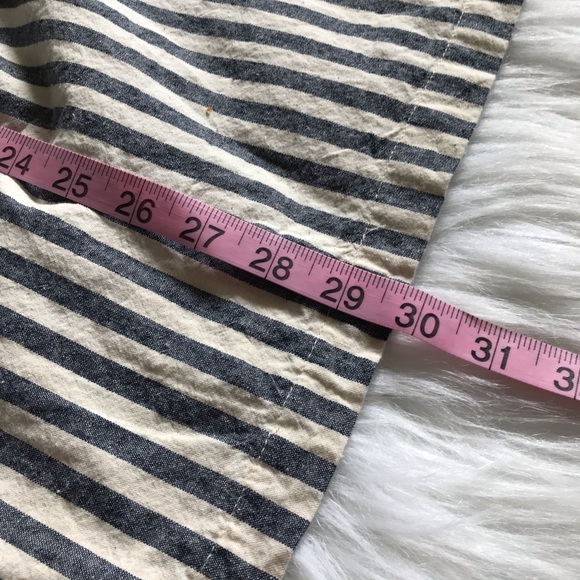 Listicle Dress - Blue White Stripe Linen sz Small - Picture 7 of 8